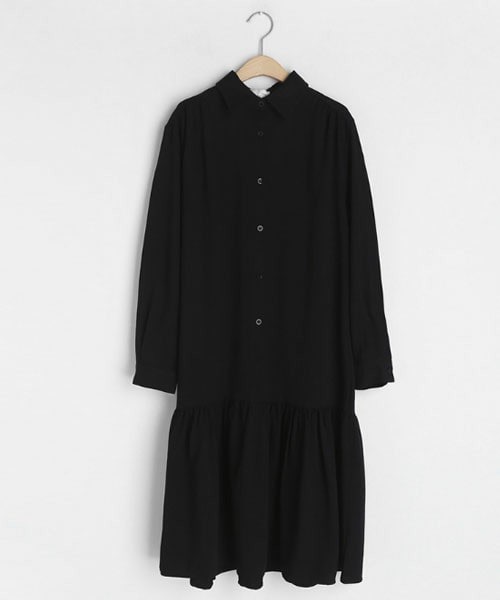DHOLIC（ディーホリック）の「フレアヘムシャツワンピース（シャツワンピース・レディース・ブラウン/ブラック/ホワイト・FREE）」の3枚目の写真