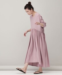 Curensology ニット ロングワンピース 長袖　チャコールグレー 美品 カレンソロジー ラナボクシーニットワンピース