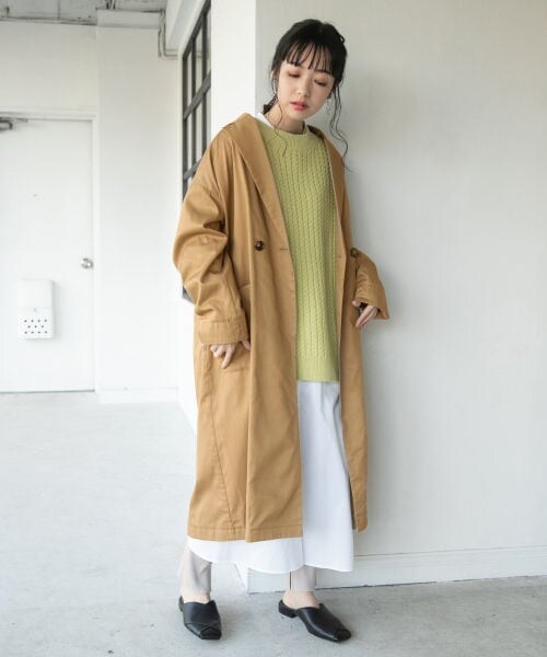 LOWRYS FARM(ローリーズファーム)の「Wチェスターコート(ジャケット/アウター・ライトベージュ/ベージュ)」の2枚目の写真