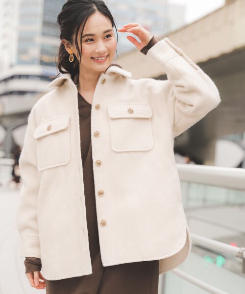 GLOBAL WORK（グローバルワーク）の「シャギーCPOジャケット