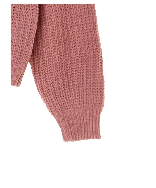 E hyphen world gallery(イーハイフンワールドギャラリー)の「バックリボンケーブルプルオーバー(トップス・ピンク/ライトベージュ/ライトカーキ/チョコレート・F)」の16枚目の写真