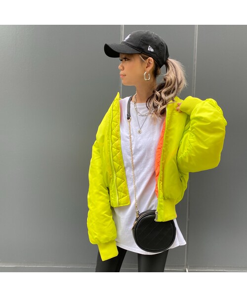 no brand（ノーブランド）の「«special event!!!!»中綿BL｢NEON｣×レイヤードロンT(SETITEM)（ブルゾン・レディース・その他）」の7枚目の写真