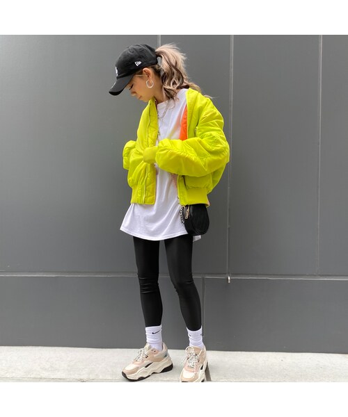 no brand（ノーブランド）の「«special event!!!!»中綿BL｢NEON｣×レイヤードロンT(SETITEM)（ブルゾン・レディース・その他）」の8枚目の写真