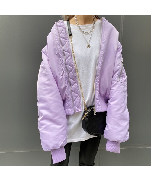 no brand（ノーブランド）の「«special event!!!!»中綿BL｢NEON｣×レイヤードロンT(SETITEM)（ブルゾン・レディース・その他）」の10枚目の写真