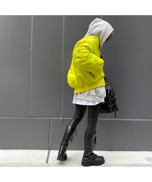 no brand（ノーブランド）の「«special event!!!!»中綿BL｢NEON｣×レイヤードロンT(SETITEM)（ブルゾン・レディース・その他）」の6枚目の写真