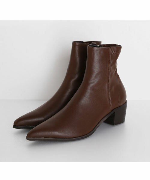 DHOLIC（ディーホリック）の「裏起毛ポインテッドトゥブーツ（ブーツ・レディース・ブラック/ブラウン・230/235/240/245/250）」の2枚目の写真