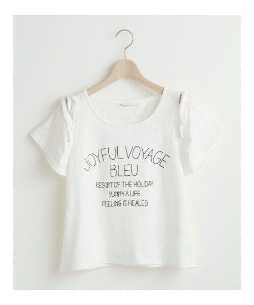 MAJESTIC LEGON（マジェスティックレゴン）の「☆肩あきリボンロゴPO（トップス・レディース・オフ/ブラック/ラベンダー/イエロー・Free）」の5枚目の写真