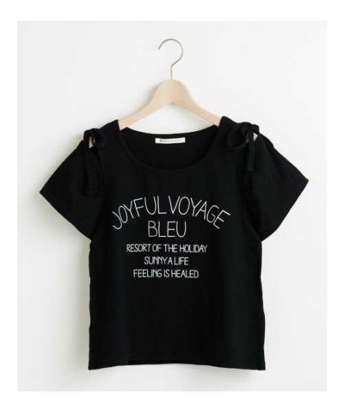 MAJESTIC LEGON（マジェスティックレゴン）の「☆肩あきリボンロゴPO（トップス・レディース・オフ/ブラック/ラベンダー/イエロー・Free）」の6枚目の写真