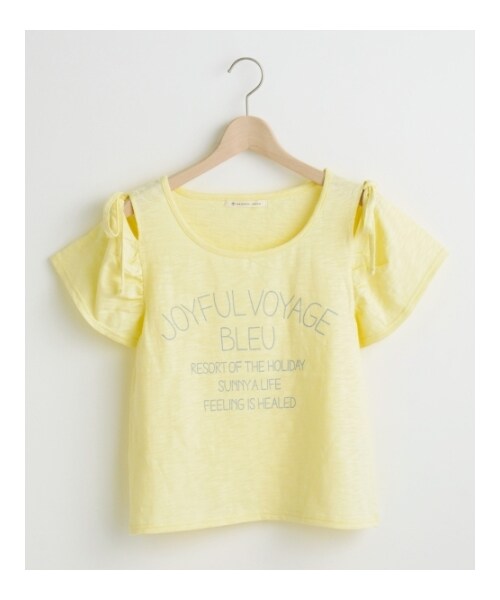 MAJESTIC LEGON（マジェスティックレゴン）の「☆肩あきリボンロゴPO（トップス・レディース・オフ/ブラック/ラベンダー/イエロー・Free）」の8枚目の写真