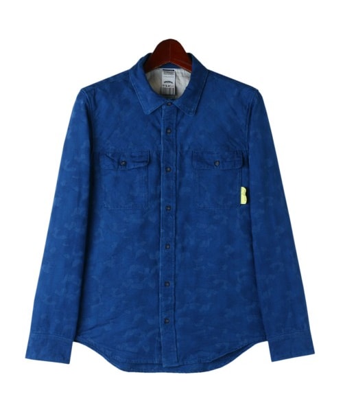 WORLD WORKERS(ワールドワーカーズ)の「Indigo-Dyed Camo Shirt WRS009D-04M(その他・メンズ・04M-Blue・S/M/L)」の1枚目の写真