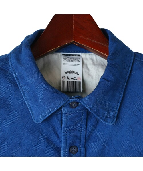 WORLD WORKERS(ワールドワーカーズ)の「Indigo-Dyed Camo Shirt WRS009D-04M(その他・メンズ・04M-Blue・S/M/L)」の3枚目の写真