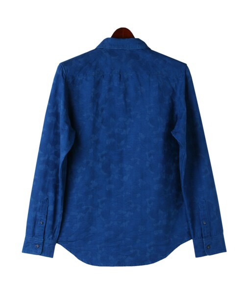 WORLD WORKERS(ワールドワーカーズ)の「Indigo-Dyed Camo Shirt WRS009D-04M(その他・メンズ・04M-Blue・S/M/L)」の2枚目の写真
