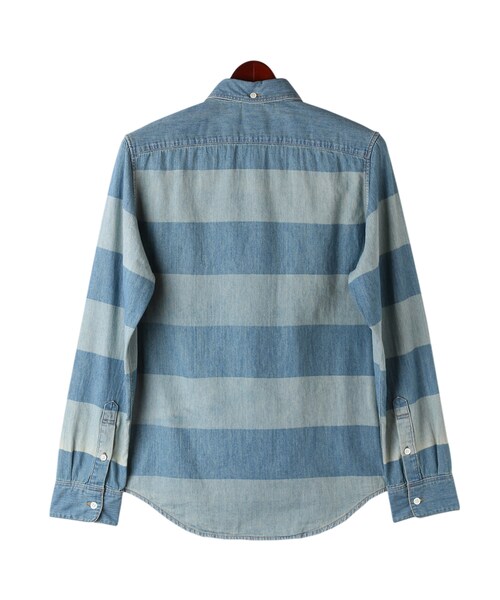 WORLD WORKERS（ワールドワーカーズ）の「Light Ounce Denim Shirt Border Denim WRS008E-02BD（その他・メンズ・other・S/M/L）」の2枚目の写真