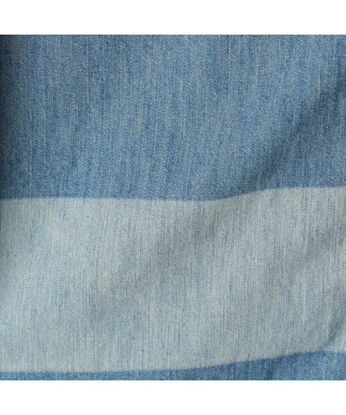 WORLD WORKERS（ワールドワーカーズ）の「Light Ounce Denim Shirt Border Denim WRS008E-02BD（その他・メンズ・other・S/M/L）」の8枚目の写真