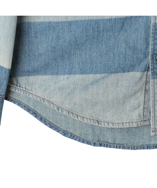 WORLD WORKERS（ワールドワーカーズ）の「Light Ounce Denim Shirt Border Denim WRS008E-02BD（その他・メンズ・other・S/M/L）」の10枚目の写真