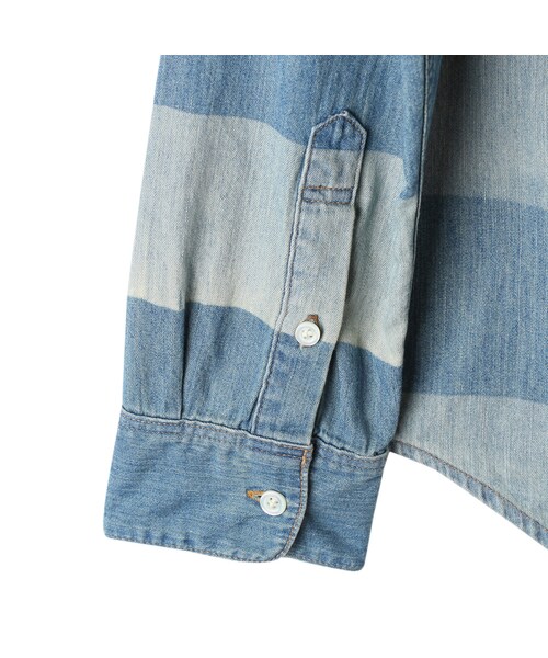 WORLD WORKERS（ワールドワーカーズ）の「Light Ounce Denim Shirt Border Denim WRS008E-02BD（その他・メンズ・other・S/M/L）」の11枚目の写真