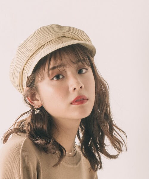 Andemiu（アンデミュウ）の「ペーパーマリンキャスケット（帽子・ブラック/ベージュ）」の2枚目の写真