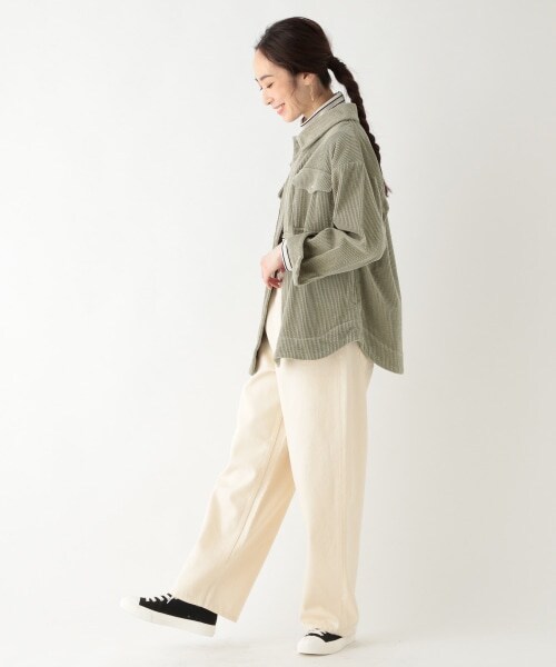 studio CLIP（スタディオクリップ）の「[.st先行予約]ポコポココーデュロイジャケット（ジャケット/アウター・ライトグレー/グリーン/ブルー）」の5枚目の写真