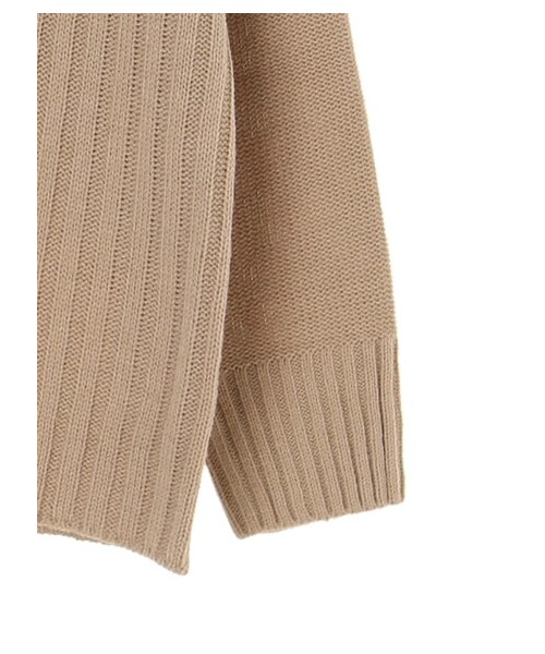 Green　Parks（グリーンパークス）の「切り替えリブニットプルオーバー（トップス・ブラック/ベージュ/ライトカーキ/パープル・F）」の4枚目の写真