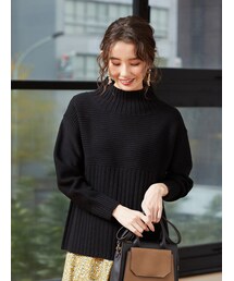 Green　Parks | 切り替えリブニットプルオーバー(トップス)