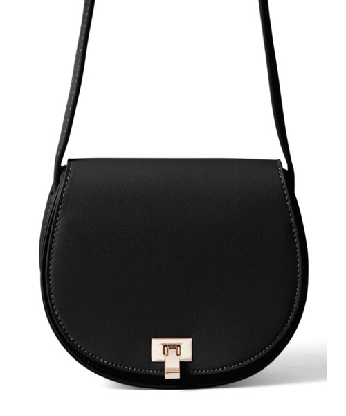GRL(グレイル)の「エコレザーフラップショルダーバッグ(ショルダーバッグ・レディース・ボルドー/カーキ/ブラック/グレージュ/ベージュ/モカ・F)」の2枚目の写真