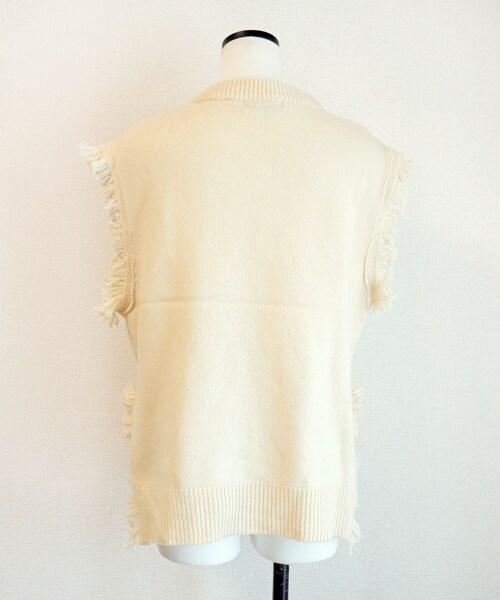 no brand（ノーブランド）の「フリンジケーブルニットベスト（ベスト・レディース・その他）」の11枚目の写真