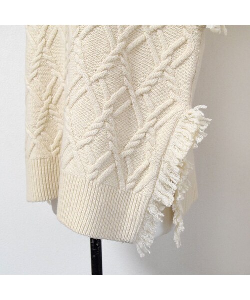 no brand（ノーブランド）の「フリンジケーブルニットベスト（ベスト・レディース・その他）」の10枚目の写真