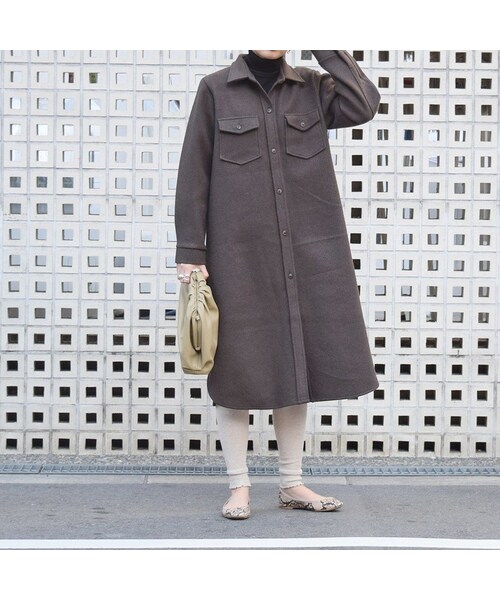 no brand（ノーブランド）の「ウールシャツOP（ワンピース・レディース・その他）」の8枚目の写真