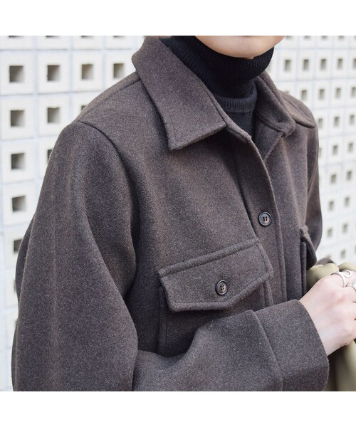 no brand（ノーブランド）の「ウールシャツOP（ワンピース・レディース・その他）」の6枚目の写真