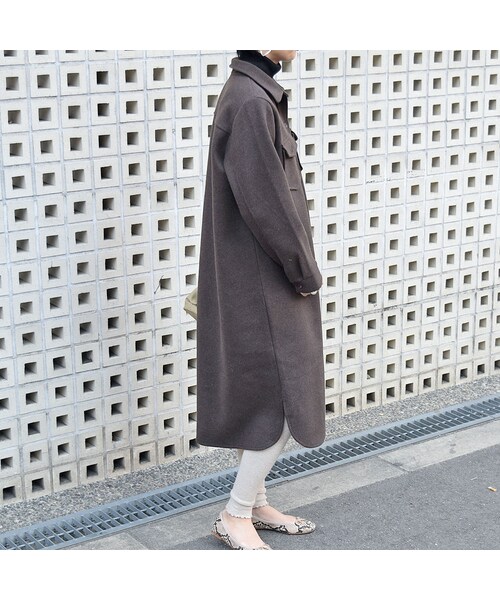 no brand（ノーブランド）の「ウールシャツOP（ワンピース・レディース・その他）」の7枚目の写真