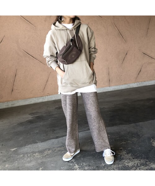 copine（コピン）の「再入荷！大人リラックスパンツ！シンプルリブニットワイドパンツ(3color)（その他パンツ・レディース・その他）」の4枚目の写真