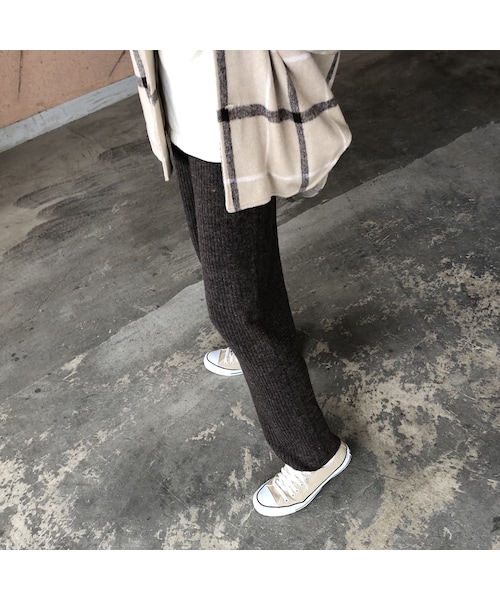 copine（コピン）の「再入荷！大人リラックスパンツ！シンプルリブニットワイドパンツ(3color)（その他パンツ・レディース・その他）」の13枚目の写真