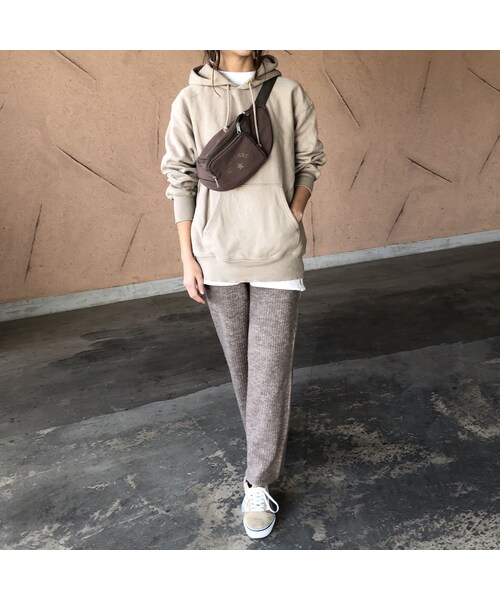 copine（コピン）の「再入荷！大人リラックスパンツ！シンプルリブニットワイドパンツ(3color)（その他パンツ・レディース・その他）」の2枚目の写真