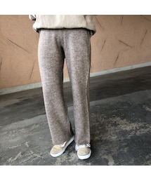 copine | 再入荷！大人リラックスパンツ！シンプルリブニットワイドパンツ(3color)(その他パンツ)