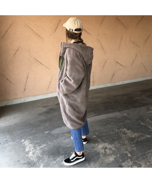 copine（コピン）の「ゆるっと可愛い！ボアフードロングコート(3color)（その他アウター・レディース・その他）」の11枚目の写真