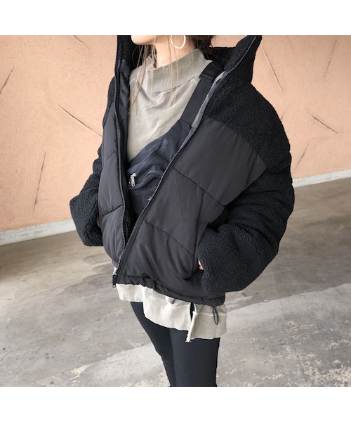 copine（コピン）の「大人カジュアル！ボア切替デザイン中綿ダウン(2color)（ダウンジャケット/コート・レディース・その他）」の12枚目の写真