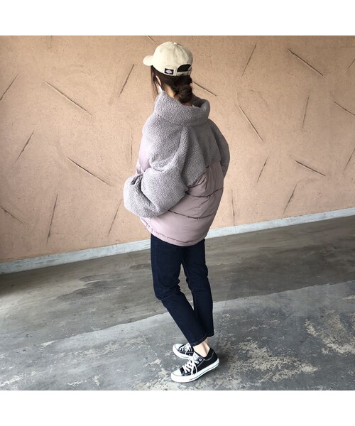 copine（コピン）の「大人カジュアル！ボア切替デザイン中綿ダウン(2color)（ダウンジャケット/コート・レディース・その他）」の4枚目の写真