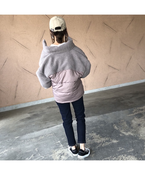 copine（コピン）の「大人カジュアル！ボア切替デザイン中綿ダウン(2color)（ダウンジャケット/コート・レディース・その他）」の5枚目の写真