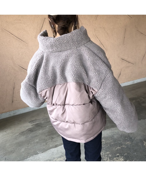 copine（コピン）の「大人カジュアル！ボア切替デザイン中綿ダウン(2color)（ダウンジャケット/コート・レディース・その他）」の6枚目の写真