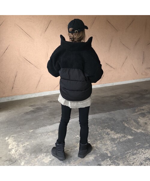 copine（コピン）の「大人カジュアル！ボア切替デザイン中綿ダウン(2color)（ダウンジャケット/コート・レディース・その他）」の9枚目の写真