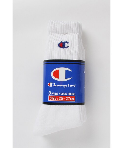Champion（チャンピオン）の「Champion SocksWhite(3pk)（レッグウェア・メンズ・White(3pk)・230~250mm/250~270mm/270~290mm）」の2枚目の写真