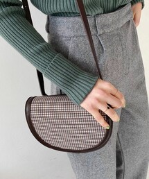 DHOLIC | 2WAYチェックハーフムーンバッグ(ショルダーバッグ)