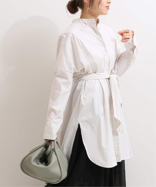 Noble（ノーブル）の「ストライプ スタンドカラーシャツ◇（）」 - WEAR