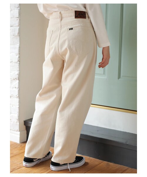 E hyphen world gallery（イーハイフンワールドギャラリー）の「【先行予約】Lee バギーワイドパンツ（パンツ・オフホワイト/インディゴ・F）」の2枚目の写真