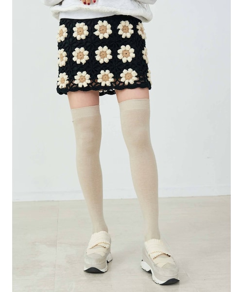 merry jenny（メリージェニー）の「クロシェニットスカート