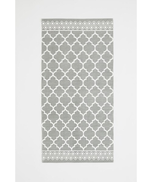 H&M（エイチ・アンド・エム）の「H&M パターンコットンラグ グレー（ラグ/マット）」 WEAR