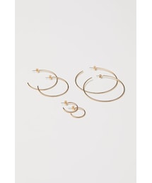 H&M | H&M - ピアス 3ペアセット - ゴールド(ピアス（両耳用）)