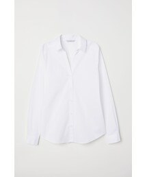 H&M - Vネックシャツ - ホワイト