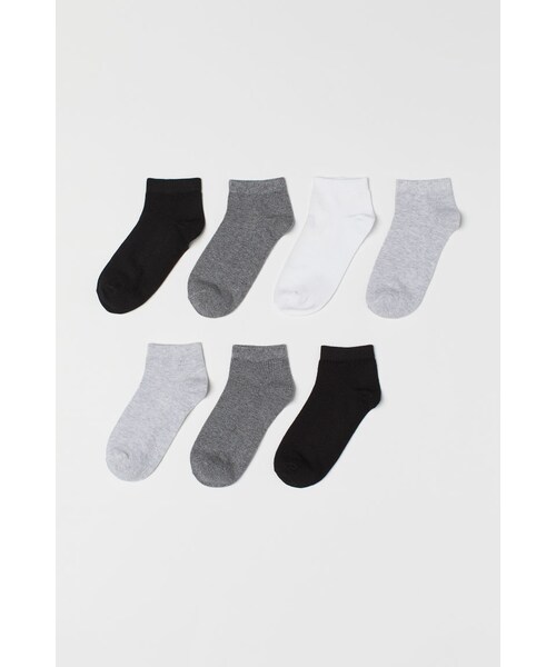 H M エイチ アンド エム の H M アンクルソックス 7足セット グレー ソックス 靴下 Wear