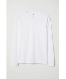 H&M | H&M - 長袖ジャージートップス - ホワイト(Tシャツ/カットソー)